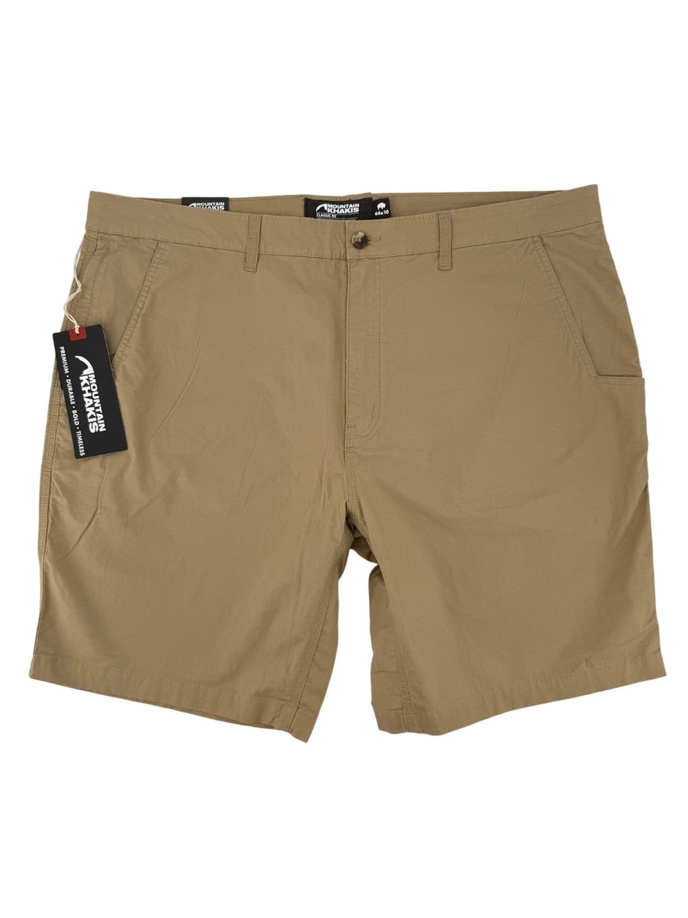 44x8 Mountain Khakis Stretch Poplin Chino Shorts Classic Fit in Retro Khaki
